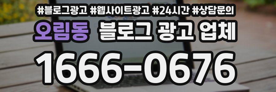 오림동 블로그 광고 업체