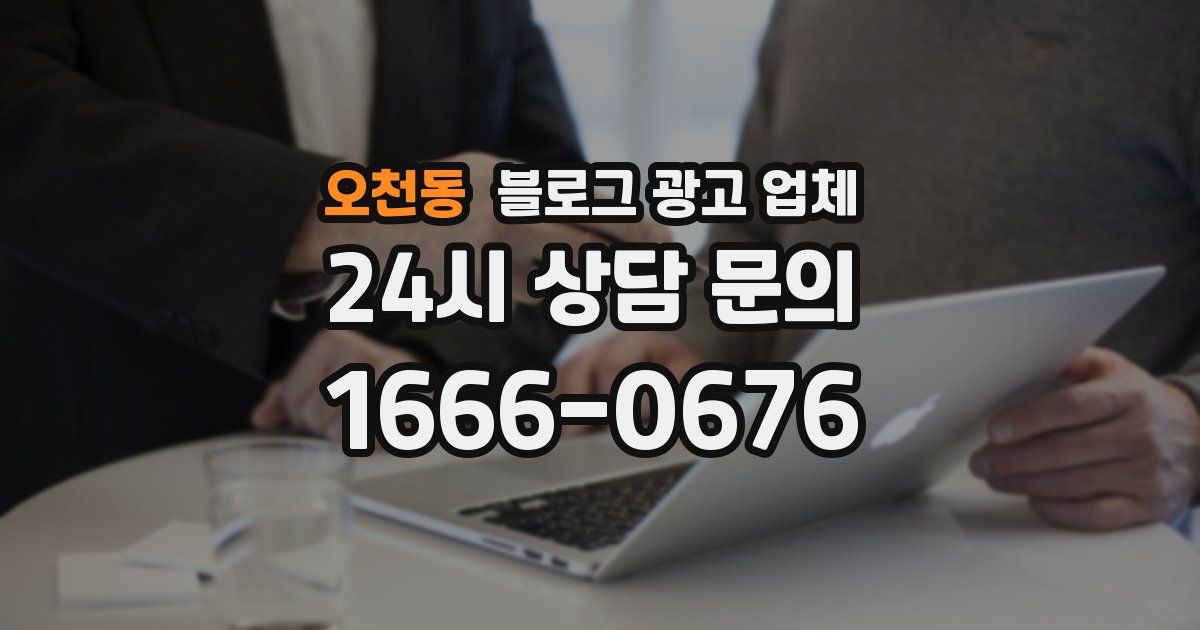 오천동 블로그 광고 업체