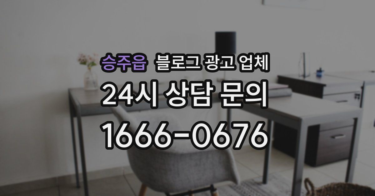 승주읍 블로그 광고 업체
