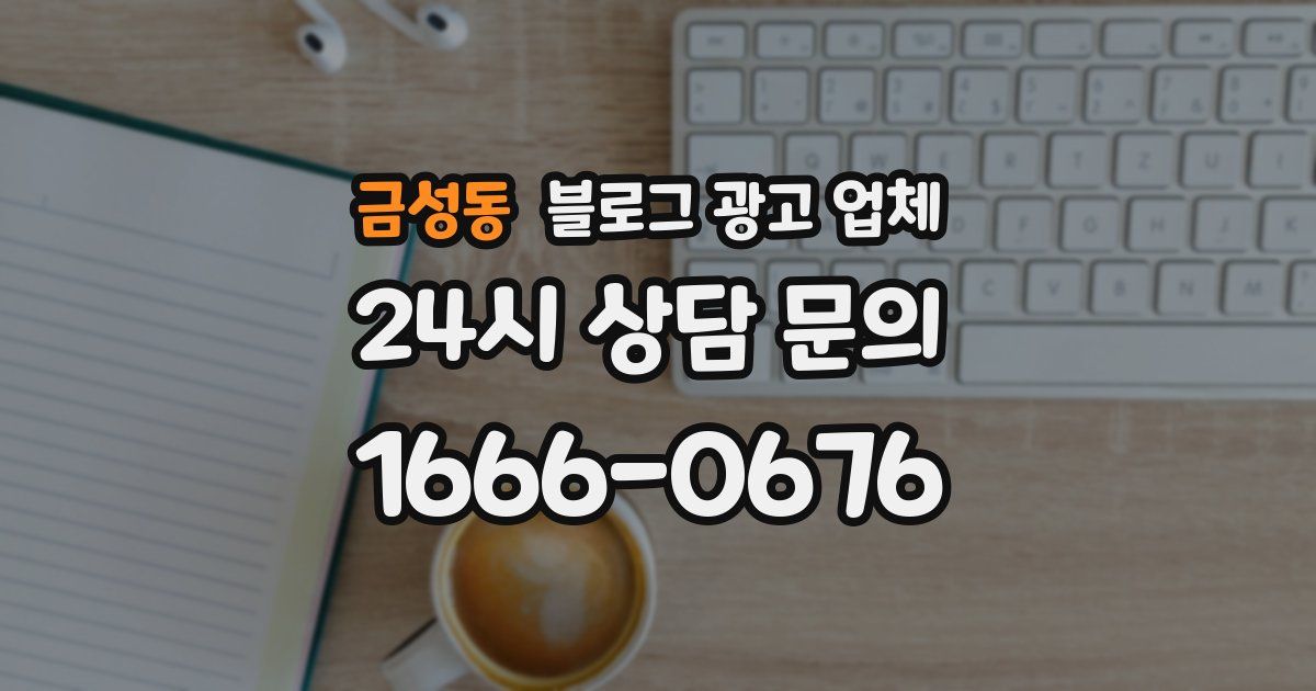 금성동 블로그 광고 업체