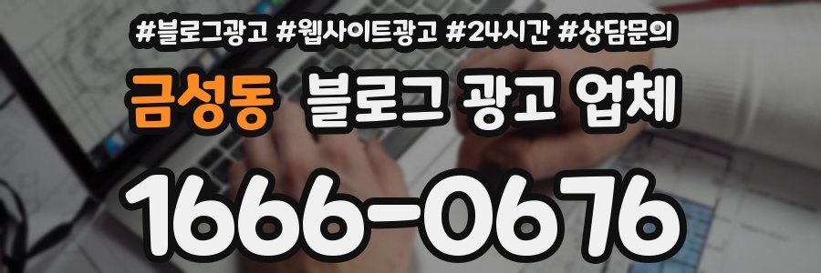 금성동 블로그 광고 업체