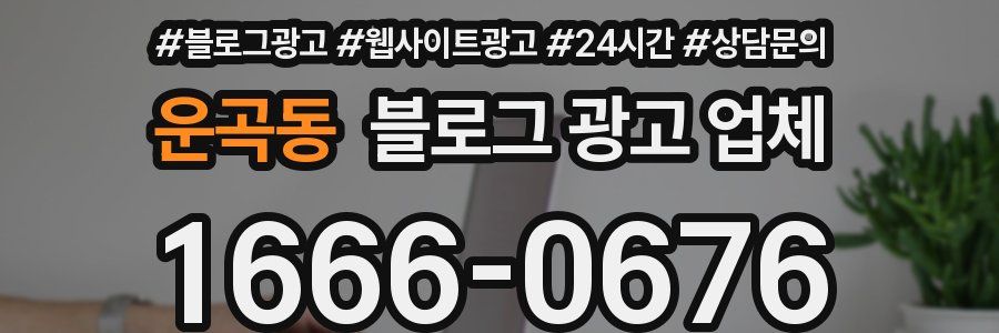 운곡동 블로그 광고 업체