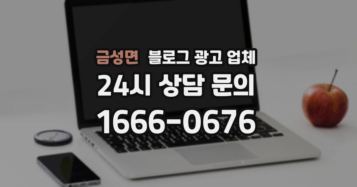 금성면 블로그 광고 업체