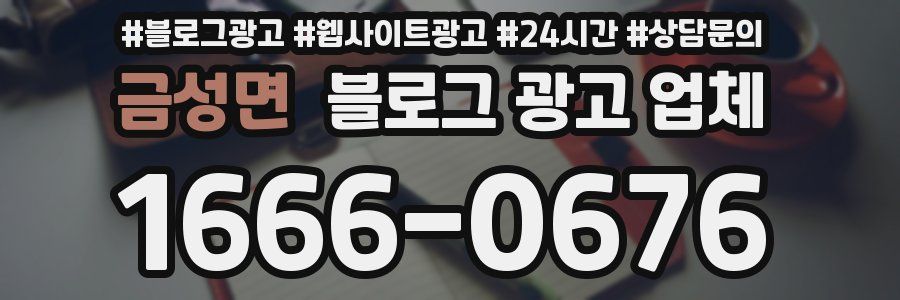 금성면 블로그 광고 업체