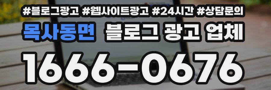 목사동면 블로그 광고 업체