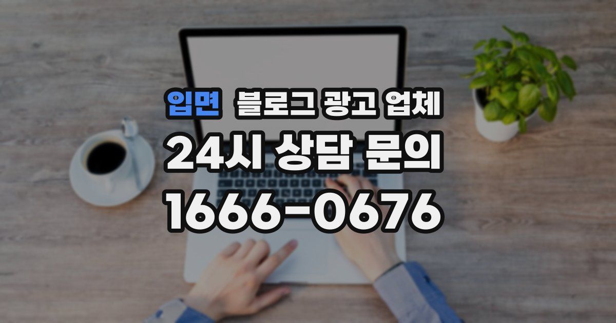 입면 블로그 광고 업체
