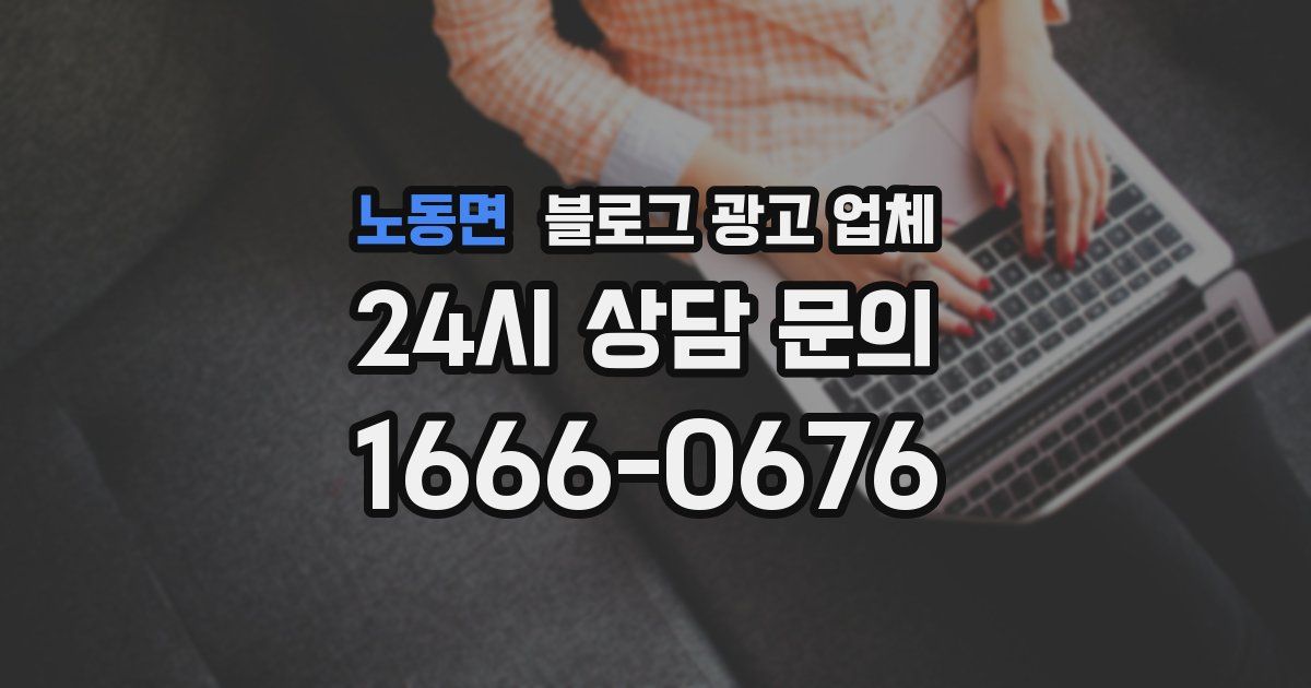 노동면 블로그 광고 업체