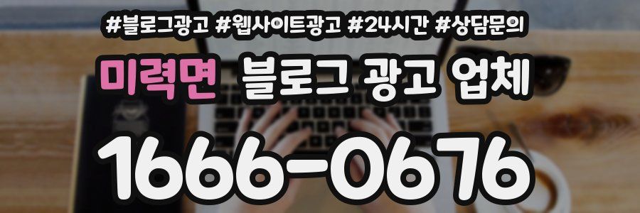 미력면 블로그 광고 업체