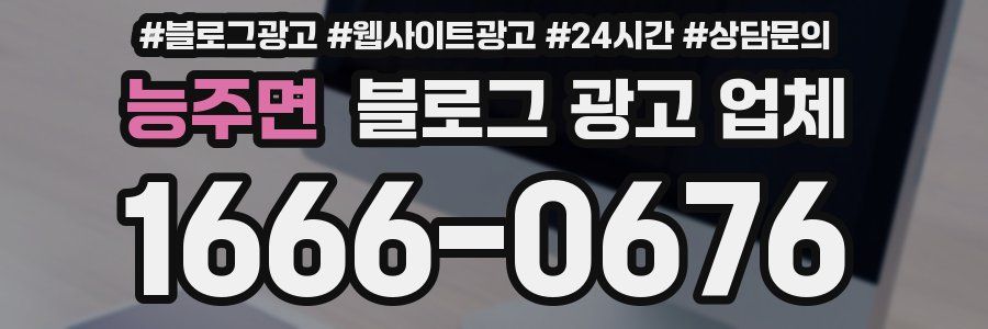 능주면 블로그 광고 업체