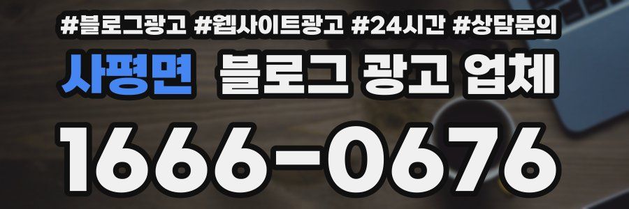 사평면 블로그 광고 업체
