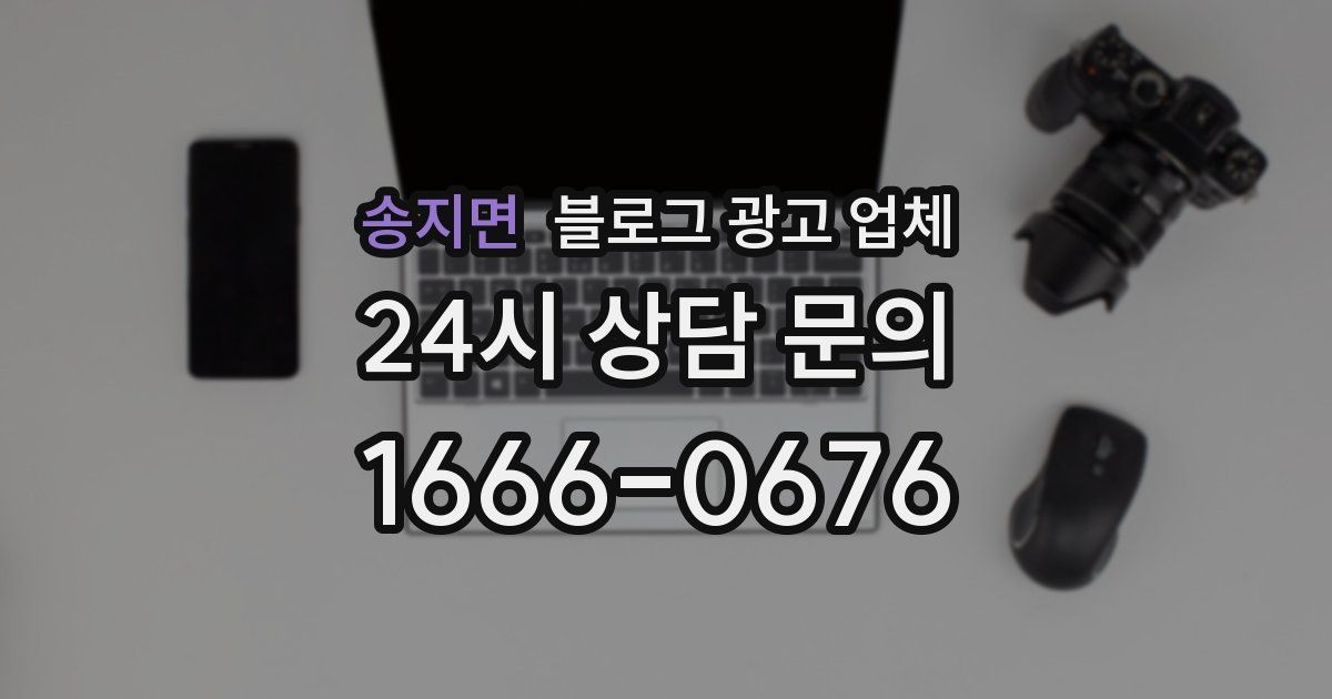 송지면 블로그 광고 업체