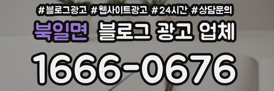 북일면 블로그 광고 업체