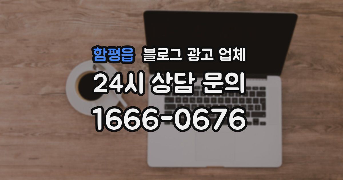함평읍 블로그 광고 업체