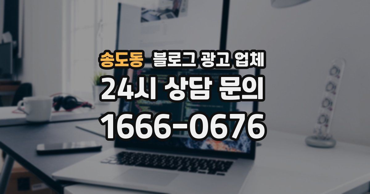 송도동 블로그 광고 업체