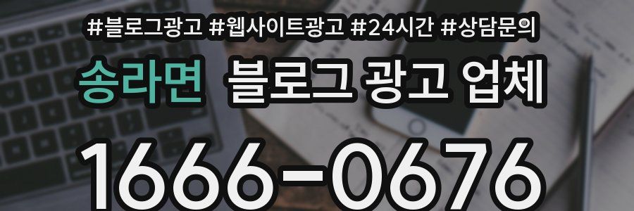 송라면 블로그 광고 업체