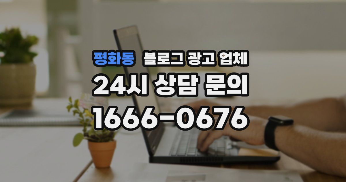 평화동 블로그 광고 업체