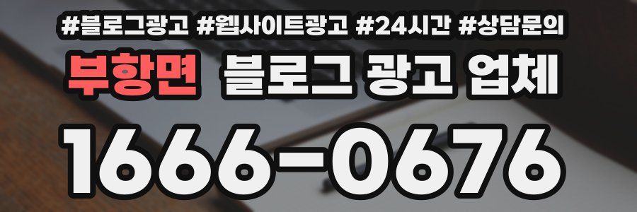 부항면 블로그 광고 업체