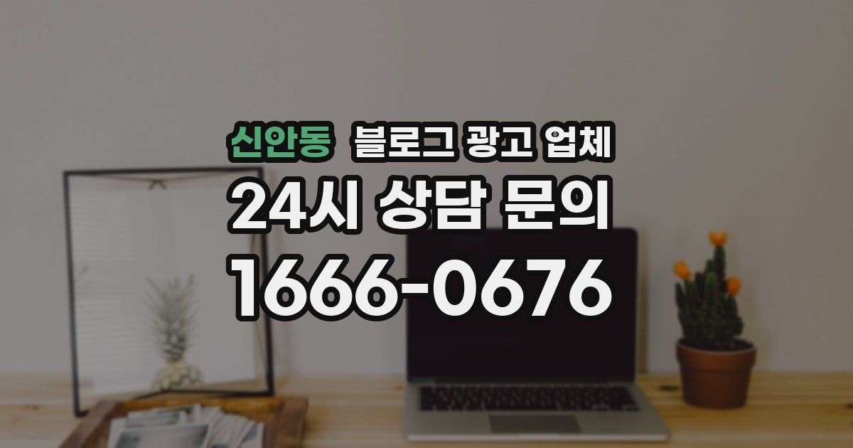 신안동 블로그 광고 업체