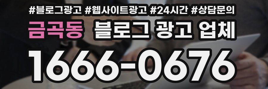 금곡동 블로그 광고 업체