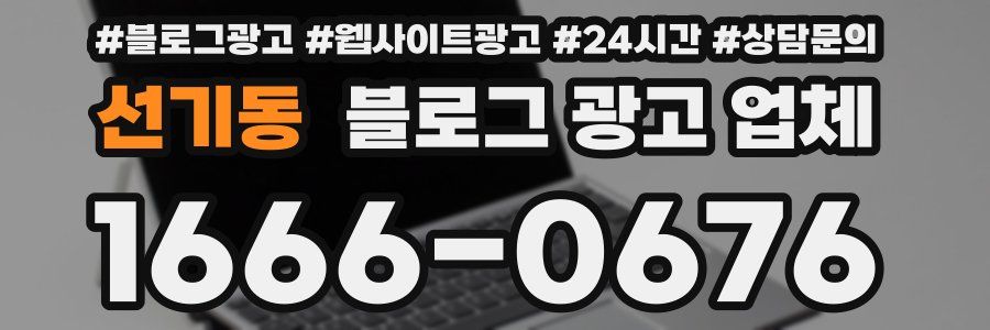 선기동 블로그 광고 업체