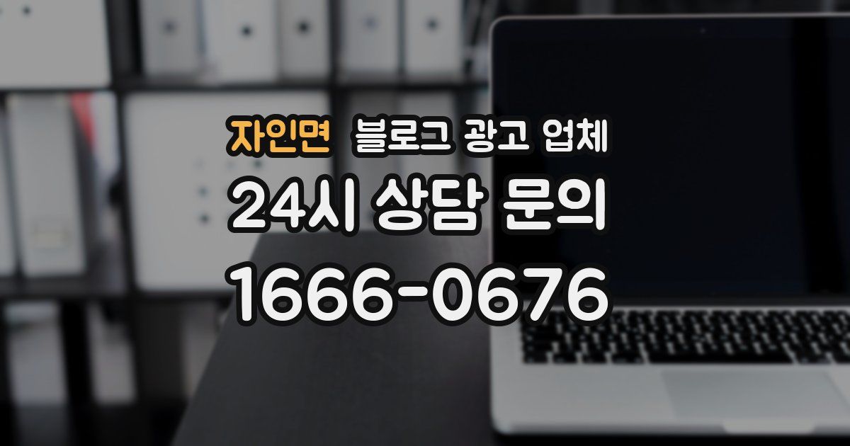 자인면 블로그 광고 업체