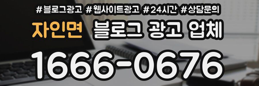 자인면 블로그 광고 업체