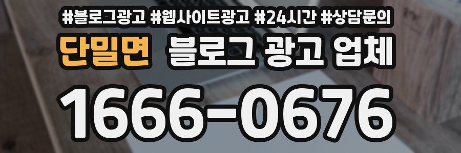 단밀면 블로그 광고 업체