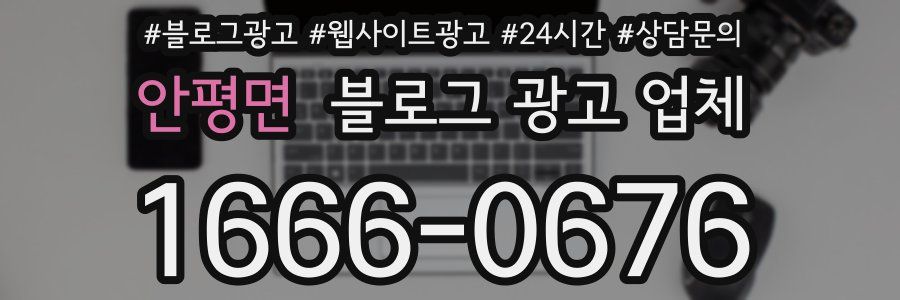 안평면 블로그 광고 업체