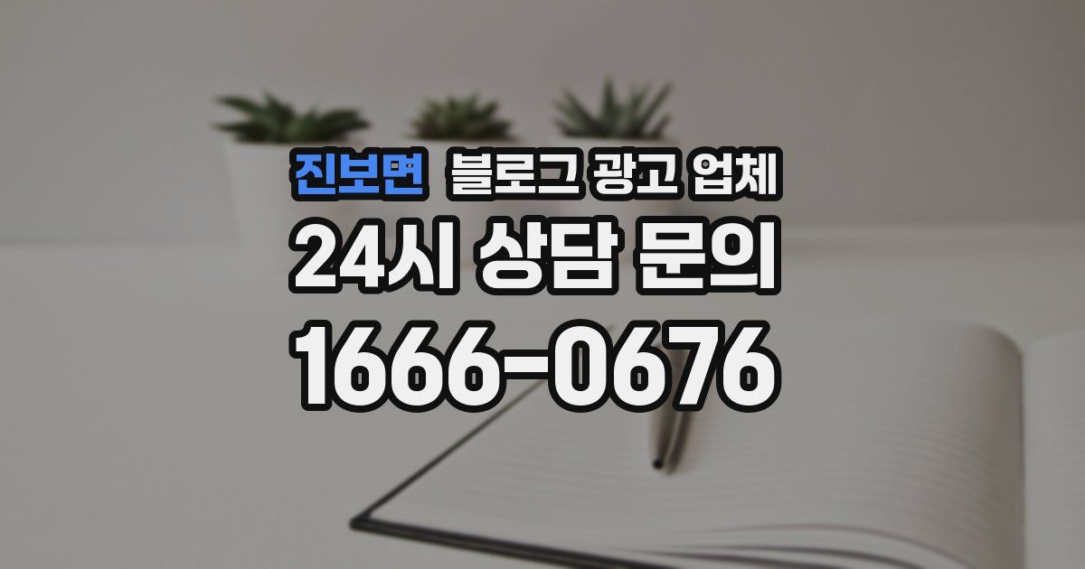 진보면 블로그 광고 업체