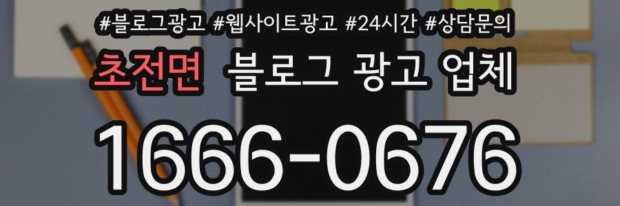 초전면 블로그 광고 업체