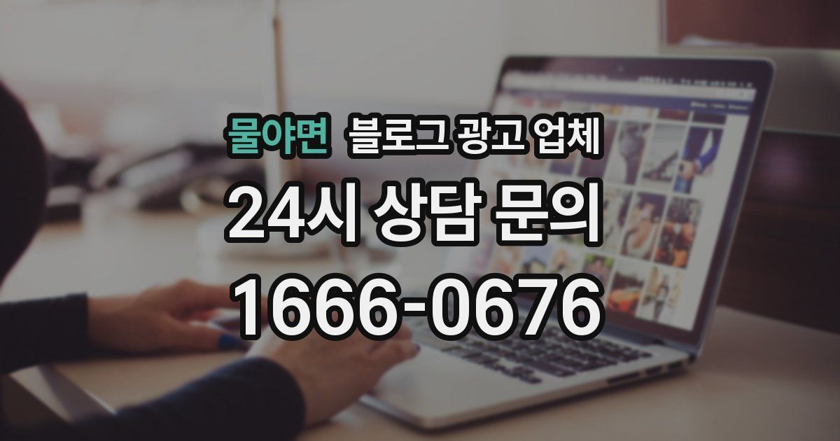물야면 블로그 광고 업체