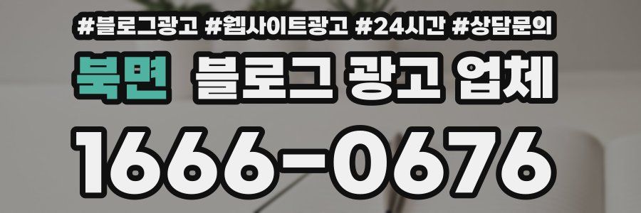 북면 블로그 광고 업체