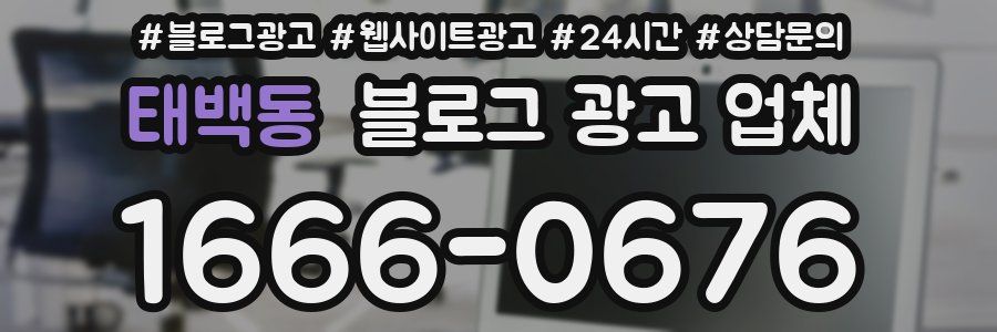 태백동 블로그 광고 업체