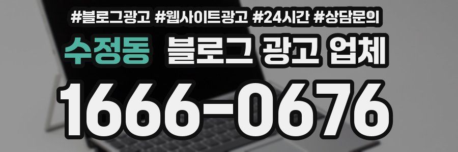 수정동 블로그 광고 업체