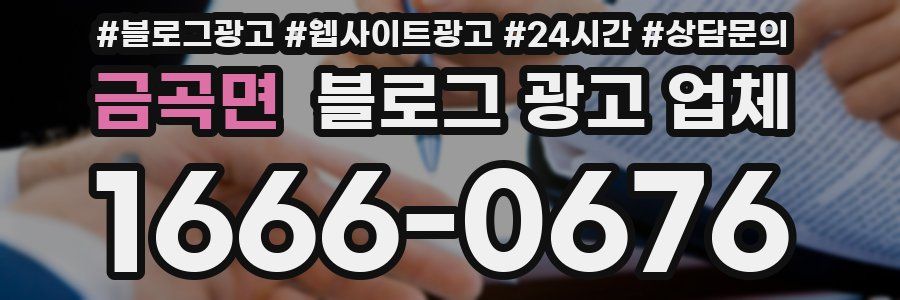 금곡면 블로그 광고 업체