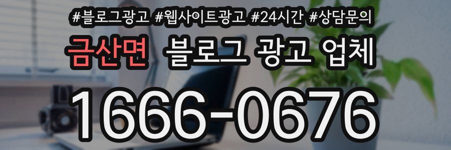 금산면 블로그 광고 업체