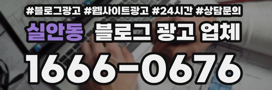 실안동 블로그 광고 업체