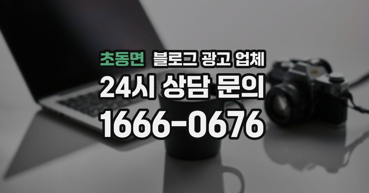 초동면 블로그 광고 업체