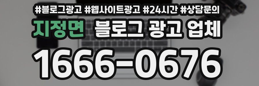 지정면 블로그 광고 업체