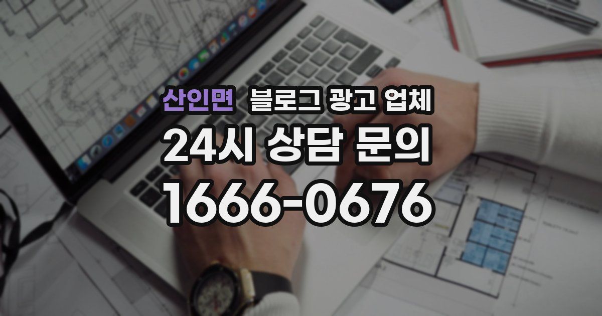 산인면 블로그 광고 업체