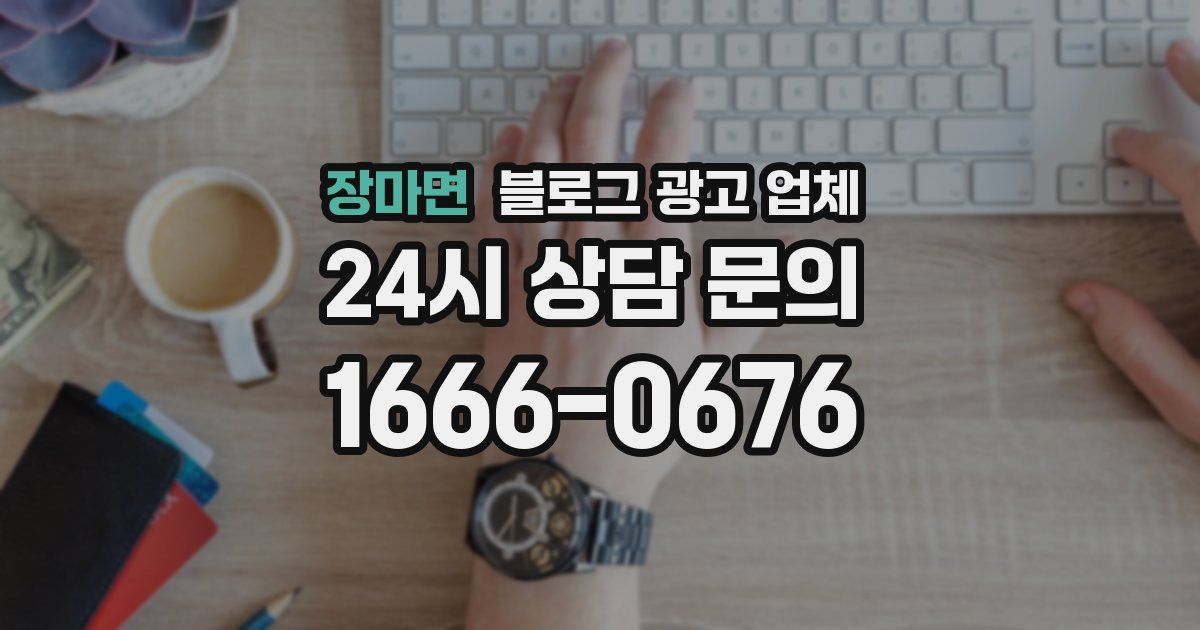 장마면 블로그 광고 업체