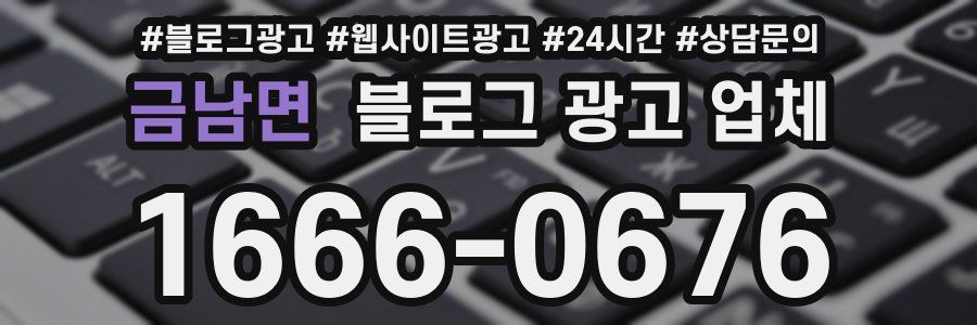 금남면 블로그 광고 업체