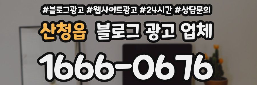 산청읍 블로그 광고 업체