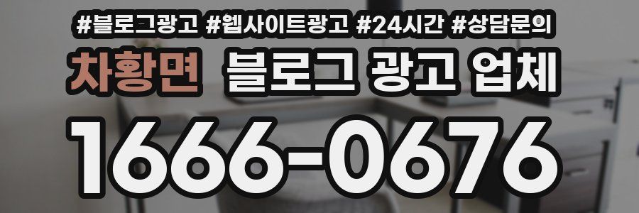 차황면 블로그 광고 업체
