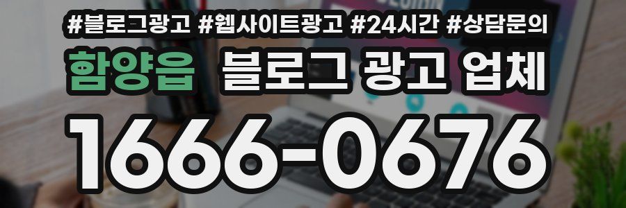 함양읍 블로그 광고 업체