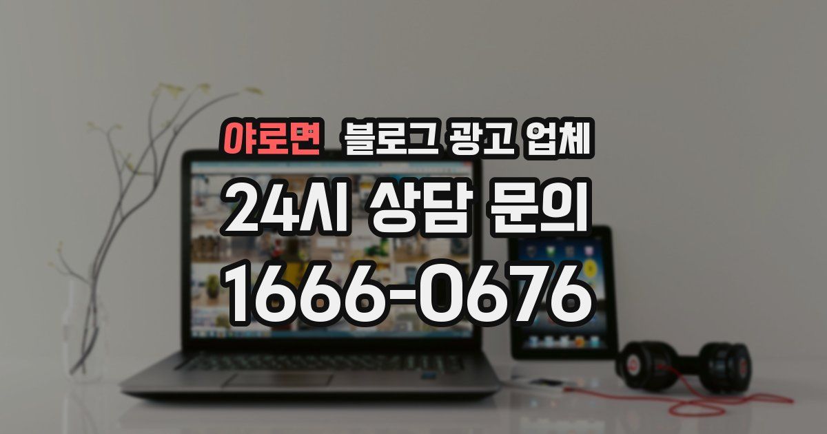야로면 블로그 광고 업체
