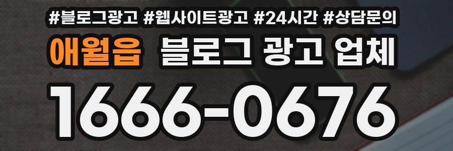 애월읍 블로그 광고 업체