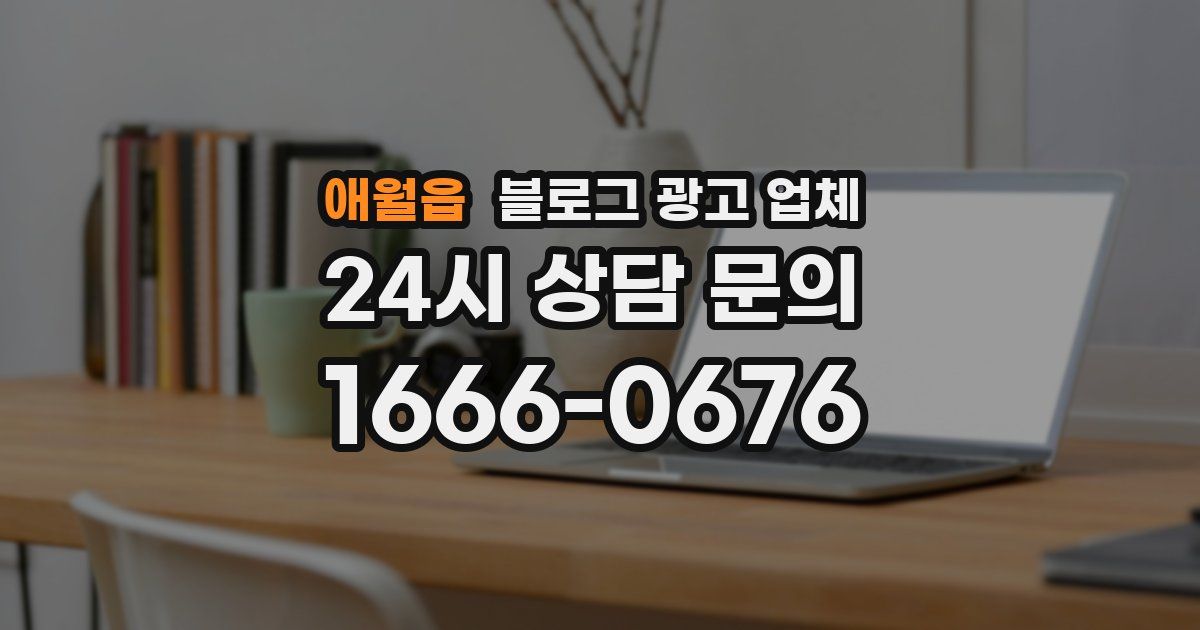 애월읍 블로그 광고 업체