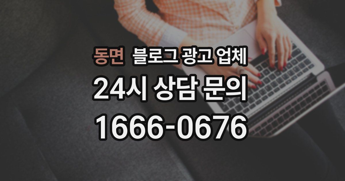 동면 블로그 광고 업체