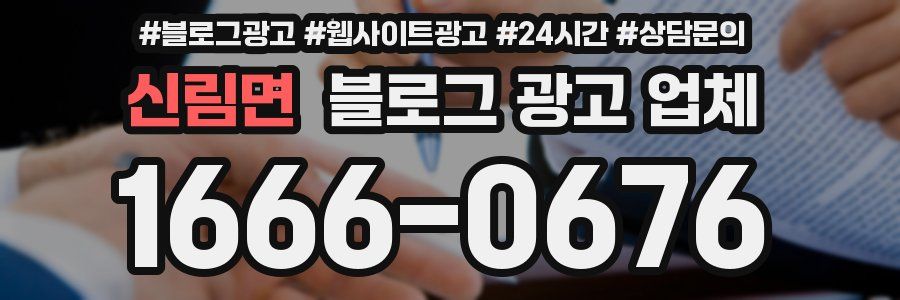 신림면 블로그 광고 업체